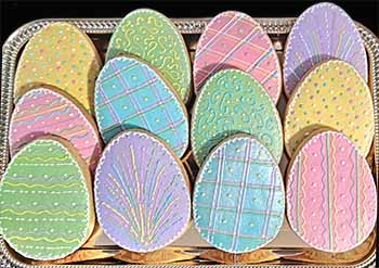 Easter Cookie Tray: Easter eggs.