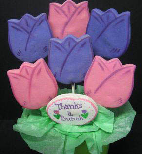 Thank you cookie bouquet: Flowers.