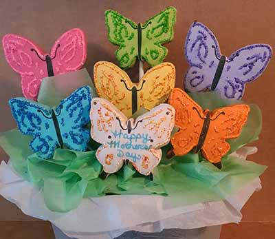 Mother's cookie bouquet: Butterflies