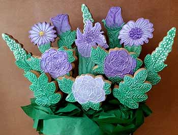 Thinking of you Cookie bouquet: Flowers.