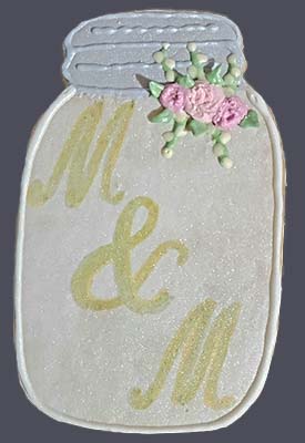 Wedding Cookie: Mason Jar.